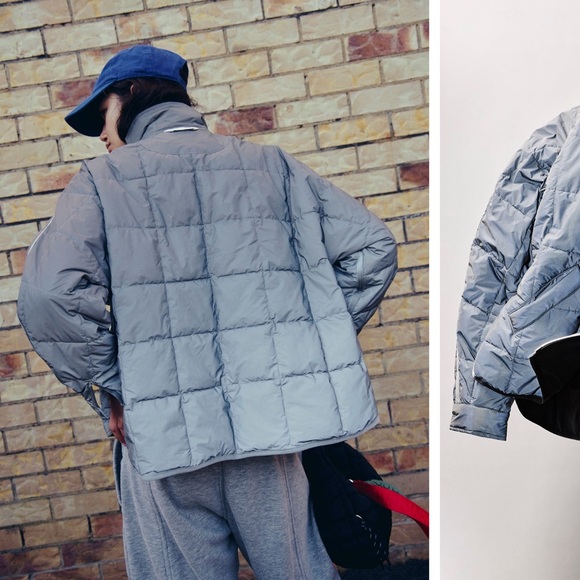 FP Movement by Free People Reflective Silver Puffer Jacket small - Picture 3 of 16